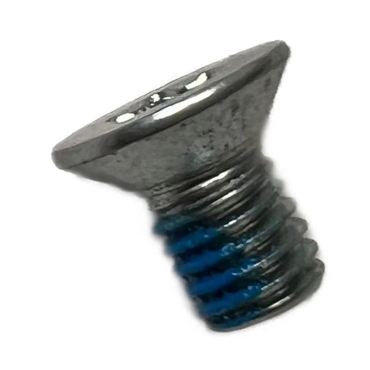 M5 Torx Countersunk Sewing Machine Screw With Blue Nylon Locking Patch