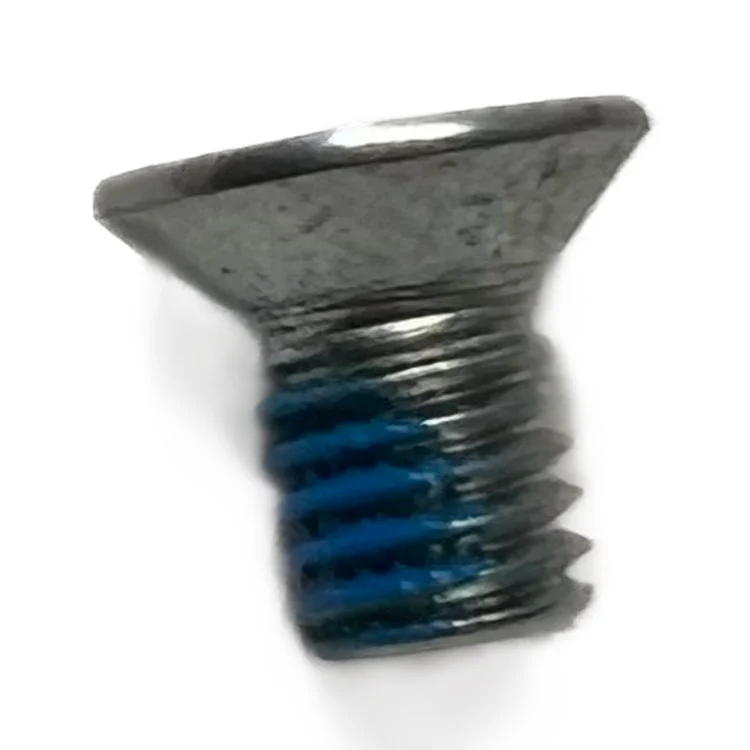 M5 Torx Countersunk Sewing Machine Screw With Blue Nylon Locking Patch