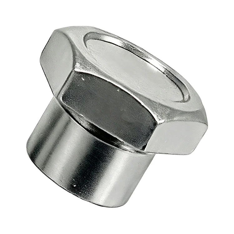 Steel Hex Coupling Nut with Flange for Industrial Threaded Fastener